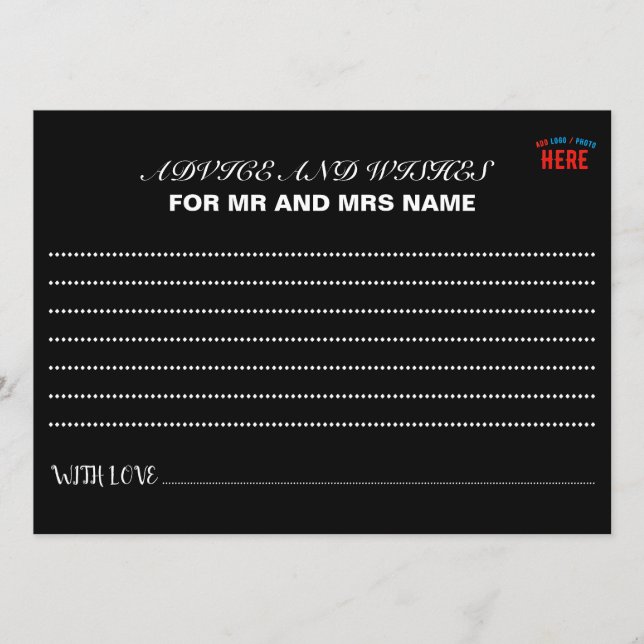 STYLISH MODERN CUSTOMIZABLE BLACK VERIFIED BRANDED ADVICE CARD (Front)