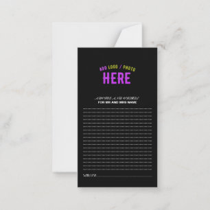 STYLISH MODERN CUSTOMIZABLE BLACK VERIFIED BRANDED ADVICE CARD