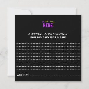 STYLISH MODERN CUSTOMIZABLE BLACK VERIFIED BRANDED ADVICE CARD