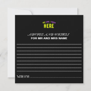 STYLISH MODERN CUSTOMIZABLE BLACK VERIFIED BRANDED ADVICE CARD