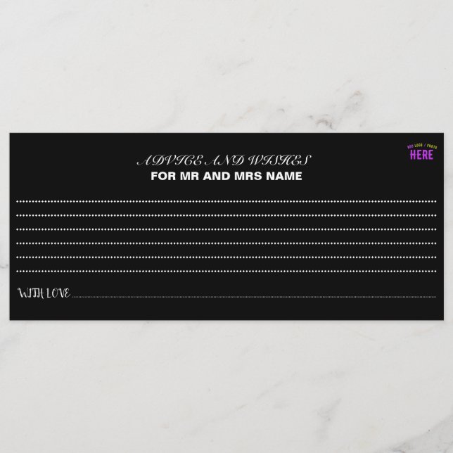 STYLISH MODERN CUSTOMIZABLE BLACK VERIFIED BRANDED ADVICE CARD (Front)