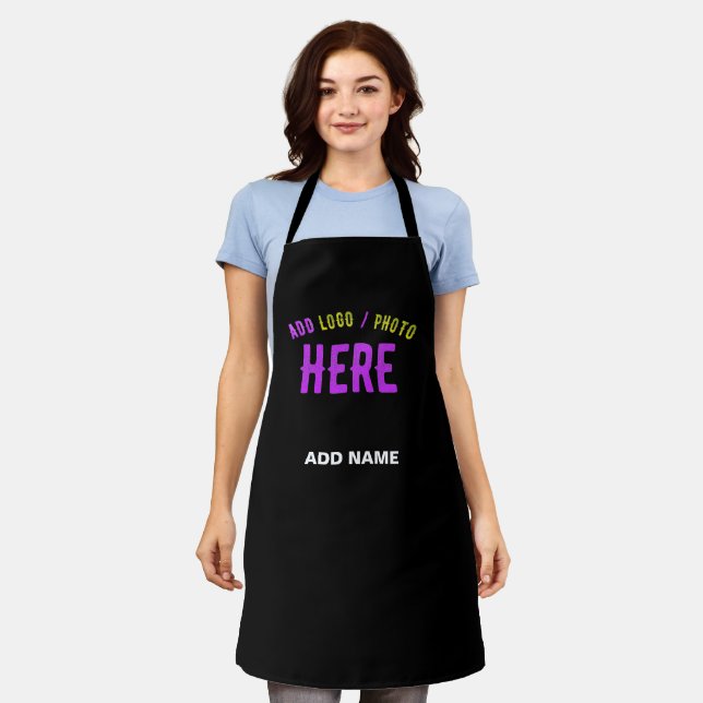 STYLISH MODERN CUSTOMIZABLE BLACK VERIFIED BRANDED APRON (Worn)