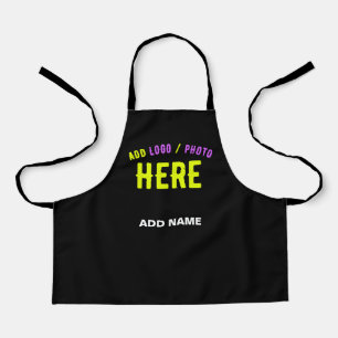 STYLISH MODERN CUSTOMIZABLE BLACK VERIFIED BRANDED APRON