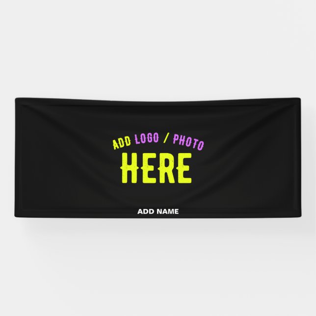 STYLISH MODERN CUSTOMIZABLE BLACK VERIFIED BRANDED BANNER (Horizontal)