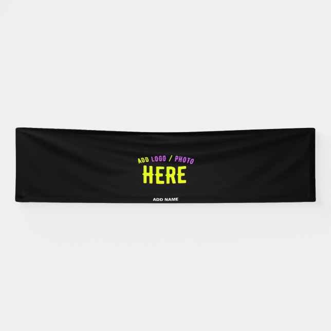 STYLISH MODERN CUSTOMIZABLE BLACK VERIFIED BRANDED BANNER (Horizontal)