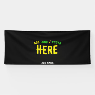 STYLISH MODERN CUSTOMIZABLE BLACK VERIFIED BRANDED BANNER