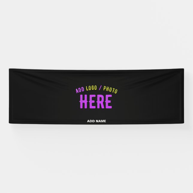 STYLISH MODERN CUSTOMIZABLE BLACK VERIFIED BRANDED BANNER (Horizontal)