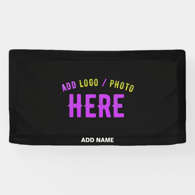 STYLISH MODERN CUSTOMIZABLE BLACK VERIFIED BRANDED BANNER (Horizontal)