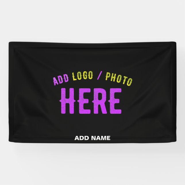 STYLISH MODERN CUSTOMIZABLE BLACK VERIFIED BRANDED BANNER (Horizontal)