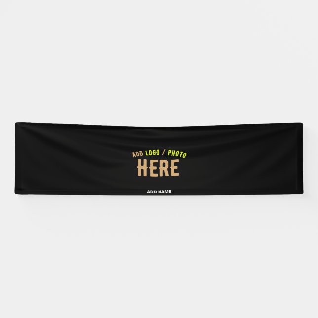 STYLISH MODERN CUSTOMIZABLE BLACK VERIFIED BRANDED BANNER (Horizontal)