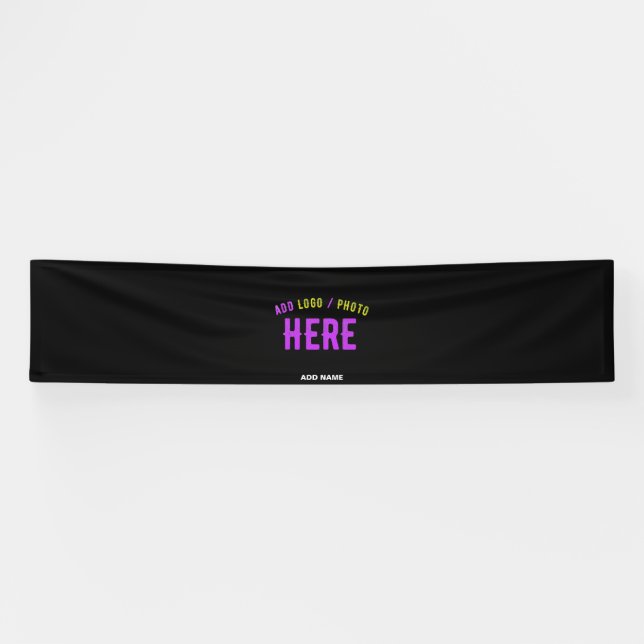 STYLISH MODERN CUSTOMIZABLE BLACK VERIFIED BRANDED BANNER (Horizontal)