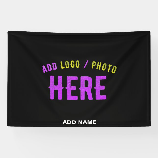 STYLISH MODERN CUSTOMIZABLE BLACK VERIFIED BRANDED BANNER (Horizontal)