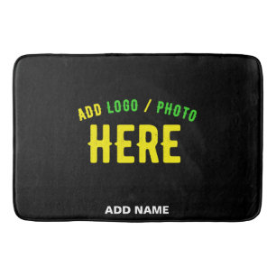 STYLISH MODERN CUSTOMIZABLE BLACK VERIFIED BRANDED BATH MAT