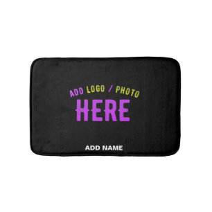 STYLISH MODERN CUSTOMIZABLE BLACK VERIFIED BRANDED BATH MAT