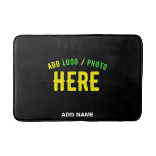 STYLISH MODERN CUSTOMIZABLE BLACK VERIFIED BRANDED BATH MAT