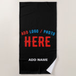 STYLISH MODERN CUSTOMIZABLE BLACK VERIFIED BRANDED BEACH TOWEL<br><div class="desc">THIS IS A DESIGN FITTING FOR EVERYONE.YOU CAN CHANGE, RESIZE OR ADD LOGO, PHOTO, TEXT AND COLOURS THE WAY YOU LIKE.THANK YOU.</div>