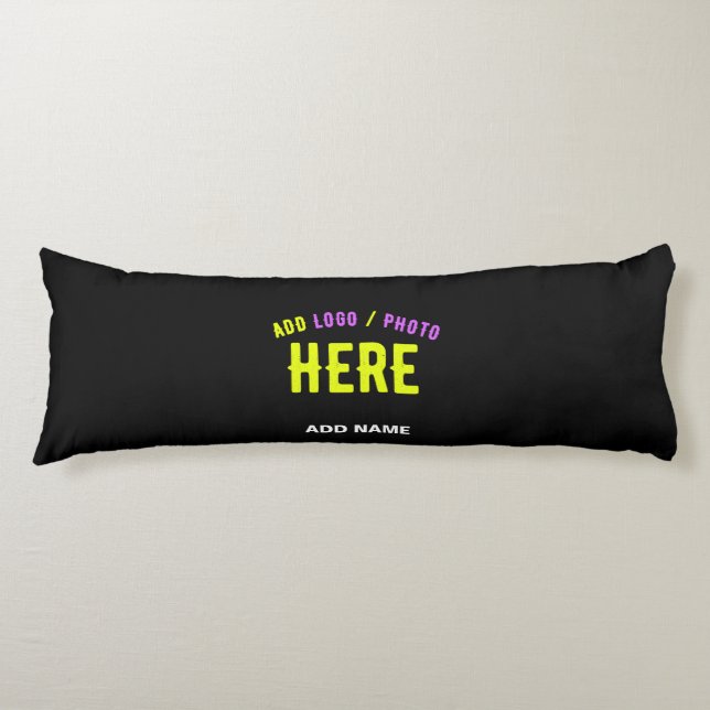 STYLISH MODERN CUSTOMIZABLE BLACK VERIFIED BRANDED BODY CUSHION (Front)