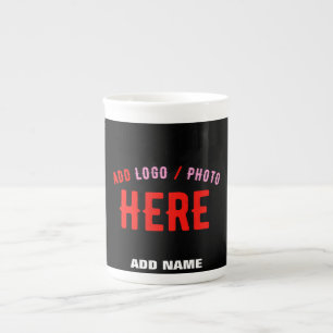 STYLISH MODERN CUSTOMIZABLE BLACK VERIFIED BRANDED BONE CHINA MUG
