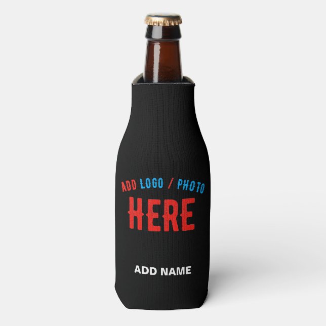 STYLISH MODERN CUSTOMIZABLE BLACK VERIFIED BRANDED BOTTLE COOLER (Bottle Front)