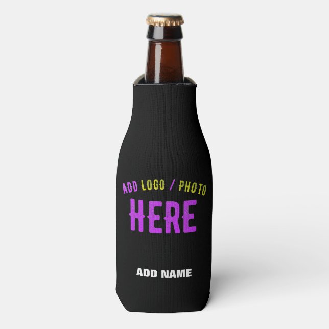 STYLISH MODERN CUSTOMIZABLE BLACK VERIFIED BRANDED BOTTLE COOLER (Bottle Front)