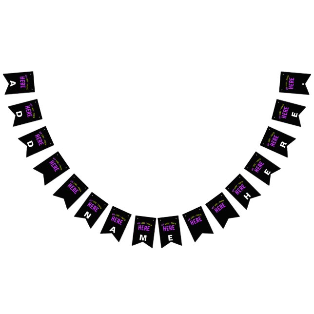 STYLISH MODERN CUSTOMIZABLE BLACK VERIFIED BRANDED BUNTING  (All)