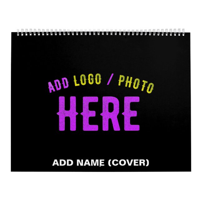 STYLISH MODERN CUSTOMIZABLE BLACK VERIFIED BRANDED CALENDAR (Cover)