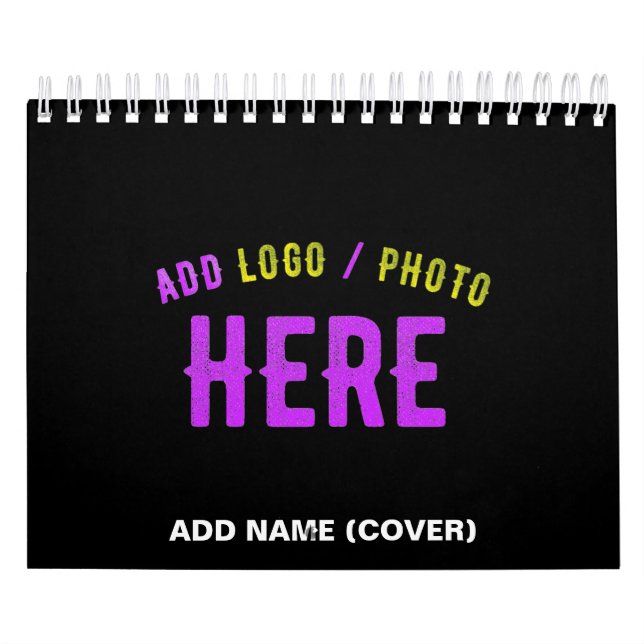 STYLISH MODERN CUSTOMIZABLE BLACK VERIFIED BRANDED CALENDAR (Cover)