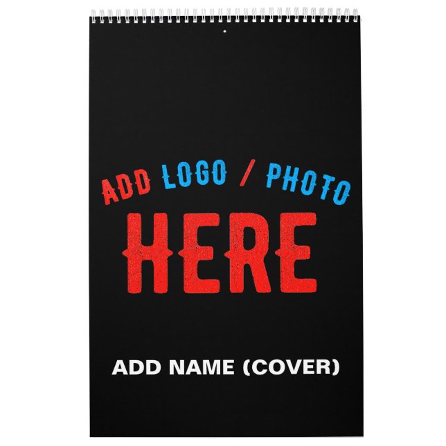 STYLISH MODERN CUSTOMIZABLE BLACK VERIFIED BRANDED CALENDAR (Cover)