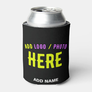 STYLISH MODERN CUSTOMIZABLE BLACK VERIFIED BRANDED CAN COOLER