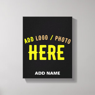 STYLISH MODERN CUSTOMIZABLE BLACK VERIFIED BRANDED CANVAS PRINT