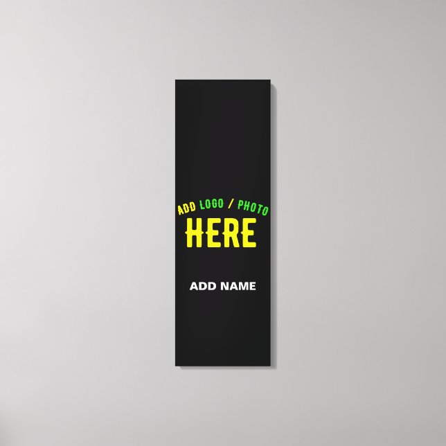 STYLISH MODERN CUSTOMIZABLE BLACK VERIFIED BRANDED CANVAS PRINT (Front)