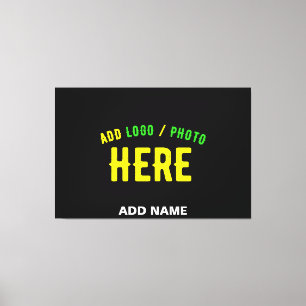 STYLISH MODERN CUSTOMIZABLE BLACK VERIFIED BRANDED CANVAS PRINT