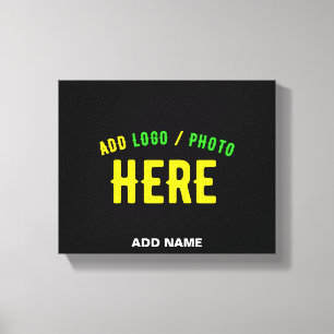 STYLISH MODERN CUSTOMIZABLE BLACK VERIFIED BRANDED CANVAS PRINT