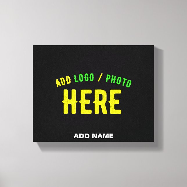 STYLISH MODERN CUSTOMIZABLE BLACK VERIFIED BRANDED CANVAS PRINT (Front)