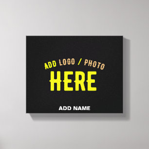STYLISH MODERN CUSTOMIZABLE BLACK VERIFIED BRANDED CANVAS PRINT
