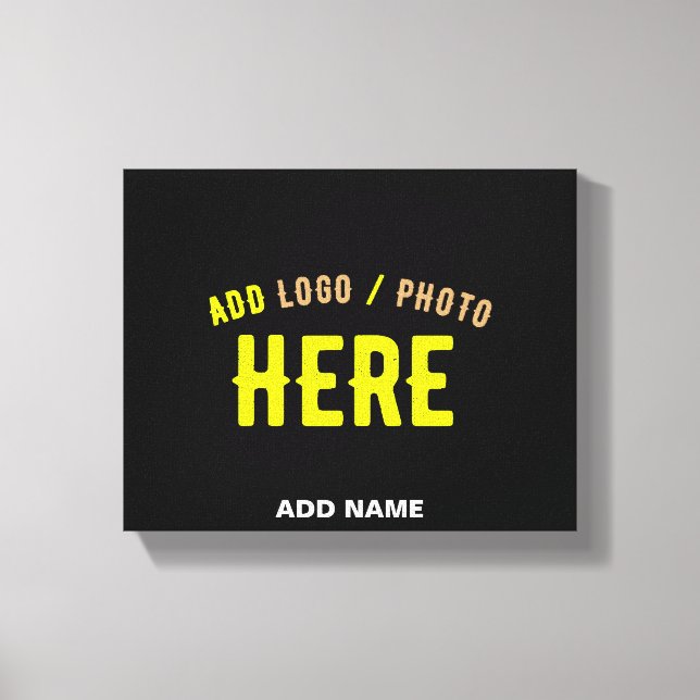STYLISH MODERN CUSTOMIZABLE BLACK VERIFIED BRANDED CANVAS PRINT (Front)