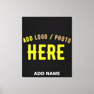 STYLISH MODERN CUSTOMIZABLE BLACK VERIFIED BRANDED CANVAS PRINT