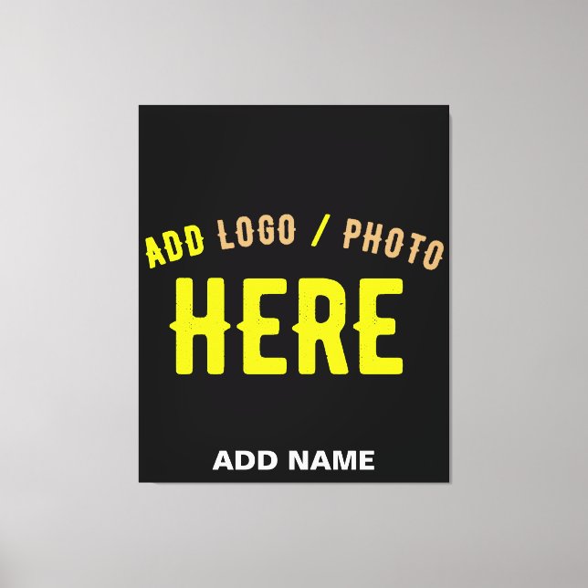 STYLISH MODERN CUSTOMIZABLE BLACK VERIFIED BRANDED CANVAS PRINT (Front)