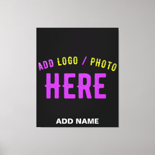 STYLISH MODERN CUSTOMIZABLE BLACK VERIFIED BRANDED CANVAS PRINT