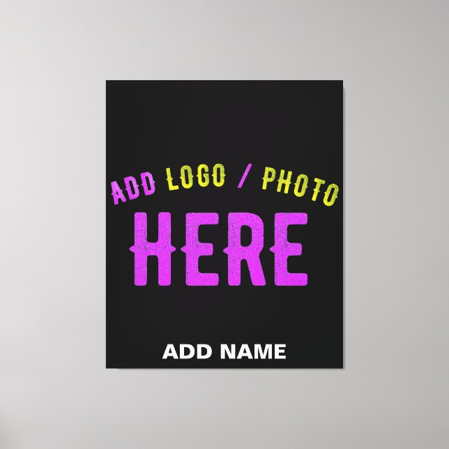 STYLISH MODERN CUSTOMIZABLE BLACK VERIFIED BRANDED CANVAS PRINT (Front)