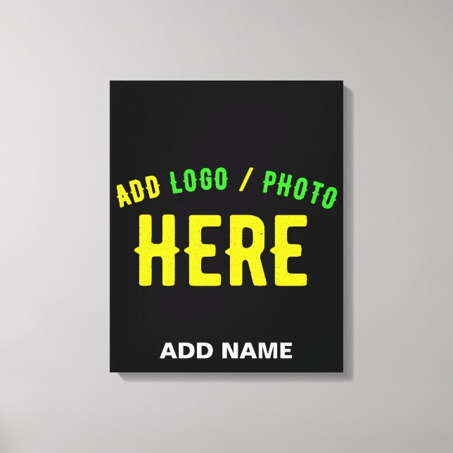 STYLISH MODERN CUSTOMIZABLE BLACK VERIFIED BRANDED CANVAS PRINT (Front)