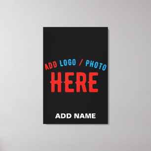 STYLISH MODERN CUSTOMIZABLE BLACK VERIFIED BRANDED CANVAS PRINT