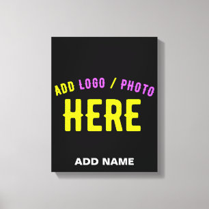 STYLISH MODERN CUSTOMIZABLE BLACK VERIFIED BRANDED CANVAS PRINT