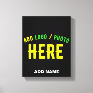 STYLISH MODERN CUSTOMIZABLE BLACK VERIFIED BRANDED CANVAS PRINT