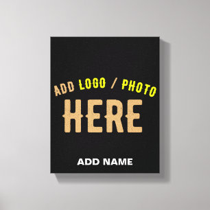 STYLISH MODERN CUSTOMIZABLE BLACK VERIFIED BRANDED CANVAS PRINT