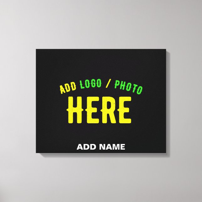 STYLISH MODERN CUSTOMIZABLE BLACK VERIFIED BRANDED CANVAS PRINT (Front)