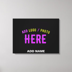 STYLISH MODERN CUSTOMIZABLE BLACK VERIFIED BRANDED CANVAS PRINT