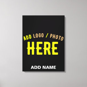 STYLISH MODERN CUSTOMIZABLE BLACK VERIFIED BRANDED CANVAS PRINT