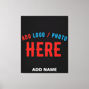 STYLISH MODERN CUSTOMIZABLE BLACK VERIFIED BRANDED CANVAS PRINT