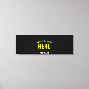 STYLISH MODERN CUSTOMIZABLE BLACK VERIFIED BRANDED CANVAS PRINT